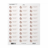 Boho herfst bloemstuk bruiloft retouradres etiket (Full Sheet)