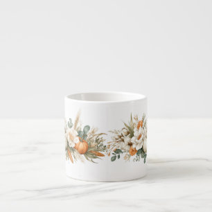 Boho herfst bloemstuk espresso kop