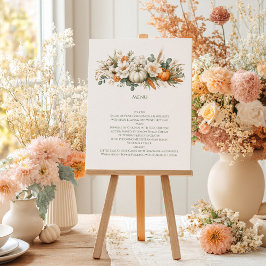 Boho herfst bloemstuk menu