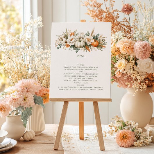 Boho herfst bloemstuk menu