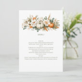 Boho herfst bloemstuk menu (Staand voorkant)