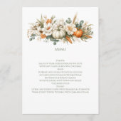 Boho herfst bloemstuk menu (Voorkant)