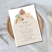 Boho Herfst Bohemian Floral Wedding Uitnodiging