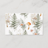 Boho herfst bosrijke paddenstoelenboeken voor baby informatiekaartje (Achterkant)