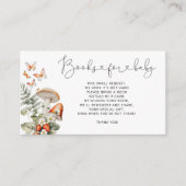 Boho herfst bosrijke paddenstoelenboeken voor baby informatiekaartje (Voorkant)