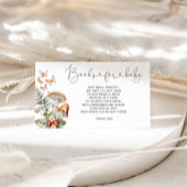 Boho herfst bosrijke paddenstoelenboeken voor baby informatiekaartje