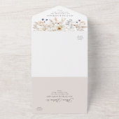 Boho Herfst Botanical All in One Wedding Invite Uitnodiging (Buitenkant)