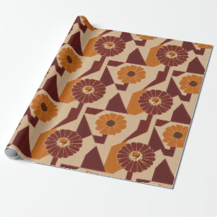 Boho Herfst Botanisch Bloemmotief Cadeaupapier