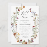 Boho Herfst Bridal Shower Invitation Kaart<br><div class="desc">Deze stijlvolle en elegante boho herfst-in-love bridal-doucheuitnodiging bevat prachtige,  met de hand geverfde waterverf wildbloemen die in een mooie bouquet zijn gerangschikt. Zoek overeenkomende objecten in het Witte Boho Wildflower Wedding Collectie.</div>