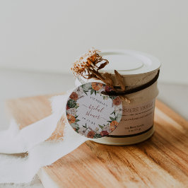 Boho-herfst bruidsdouche bedankjes labels