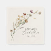 Boho-herfst bruidsdouche met wilde bloemen servet (Voorkant)