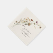 Boho-herfst bruidsdouche met wilde bloemen servet (Hoek)