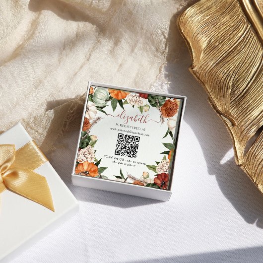 Boho Herfst | Bruidsfeest Cadeauregister Informatiekaartje