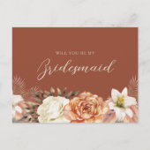 Boho Herfst bruidsmeisje voorstel Kaart (Voorkant)