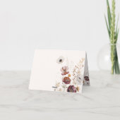 Boho herfst bruiloft feest bloemboog Verliefd rake Bedankkaart (Achterkant)