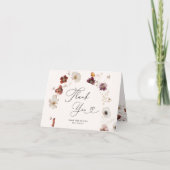 Boho herfst bruiloft feest bloemboog Verliefd rake Bedankkaart (Voorkant)