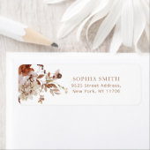 Boho herfst bruiloft retour Adreslabel Etiket (Insitu)