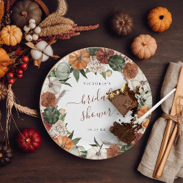 Boho-herfst bruiloftsborrel papieren bordje