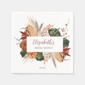 Boho-herfst bruiloftsborrel servet (Voorkant)