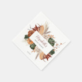Boho-herfst bruiloftsborrel servet (Hoek)