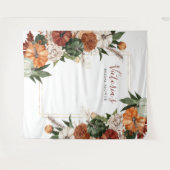 Boho-herfst bruiloftsshower fotohokje achtergrond wandkleed (Voorkant (horizontaal))