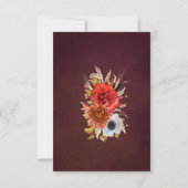 Boho Herfst Burgundy Bloemrijke Script 100ste Verj Kaart (Achterkant)