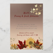 Boho Herfst Chic Sweet 16 uitnodiging (Achterkant)