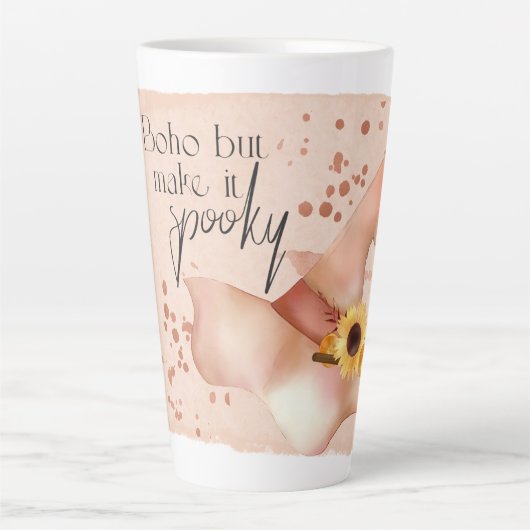 Boho Herfst Citaat Latte Mok (Voorkant)