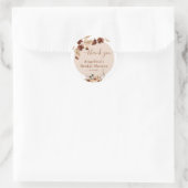 Boho Herfst Dank u Vrijgezellenfeest gunst Ronde Sticker (Tas)