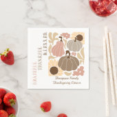 Boho Herfst dankbare gezegende Thanksgiving Servet (Insitu)