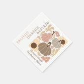 Boho Herfst dankbare gezegende Thanksgiving Servet (Hoek)
