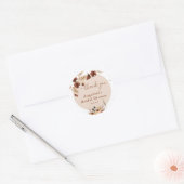 Boho-herfst Dankjewel Bruids-showerfavor  Ronde Sticker (Envelop)