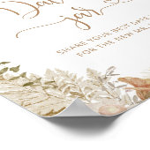 Boho herfst date nacht ideeën. Boho pompoen Date j Poster (Hoek)