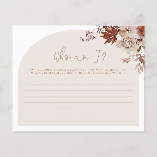 Boho herfst die ik vrijgezellenfeest spel (Voorkant)