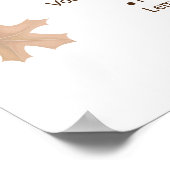 Boho Herfst Dranken Menu Trouwkaart Poster (Hoek)