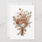 Boho-herfst droge bloemen bruiloft | Menu Kaart (Achterkant)