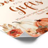 Boho Herfst Een Kleine Pompoen Herfst Boeken en Ge Poster (Hoek)