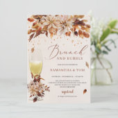 Boho Herfst en herfst bloemen Brunch en Bubble Kaart (Staand voorkant)