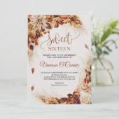 Boho Herfst en herfst koperbloemen en bladeren Kaart (Staand voorkant)