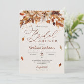 Boho herfst en herfst seizoensgebonden bloemblaadj kaart (Staand voorkant)