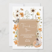 Boho Herfst Fairy Wildflower Tuin Meisje Verjaarda Bedankkaart (Voorkant)