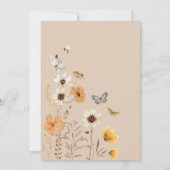Boho Herfst Fairy Wildflower Tuin Meisje Verjaarda Bedankkaart (Achterkant)
