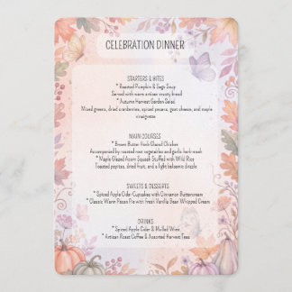 Boho Herfst Feest Menu