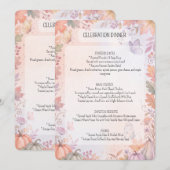 Boho Herfst Feest Menu (Voorkant / Achterkant)
