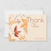 Boho herfst floraal vrijgezellenfeest bedankkaart (Voorkant)