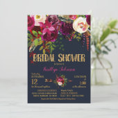 Boho Herfst Floral Arrow Boeket Vrijgezellenfeest Kaart (Staand voorkant)