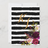 Boho Herfst Floral Arrow Stripe Vrijgezellenfeest Kaart (Achterkant)