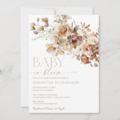 Boho herfst floral baby bloom baby shower kaart (Voorkant)