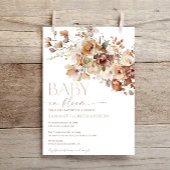 Boho herfst floral baby bloom baby shower kaart