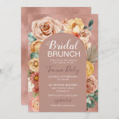 Boho Herfst Floral Bridal Brunch  Kaart (Voorkant / Achterkant)